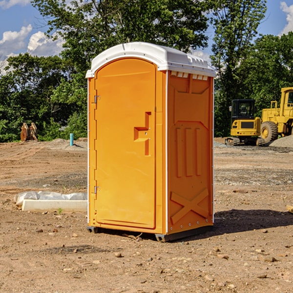 how often are the portable restrooms cleaned and serviced during a rental period in Kiel